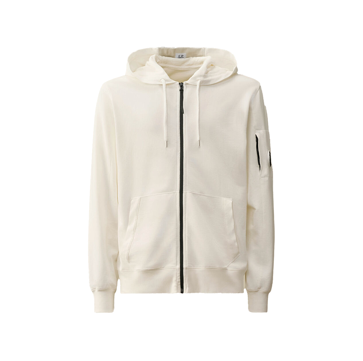 C.P. Company Light Fleece Hooded Open Sweatshirt