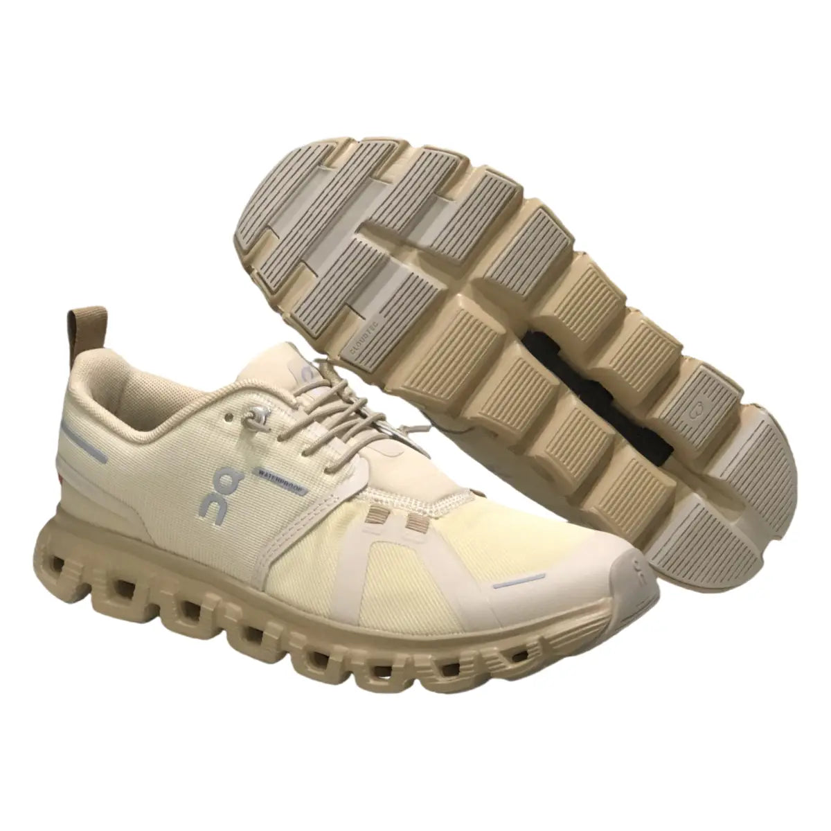 On Women's Cloud 6 Waterproof Ivory/Sandstone