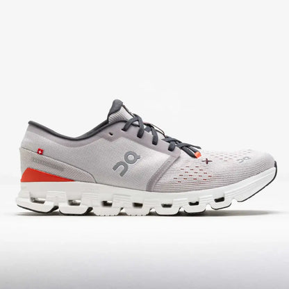 On Men's Cloud X 4  Silver/Flame