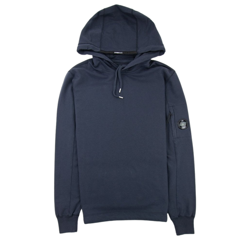 CP Company Sweatshirt Hooded Open Light Fleece Navy