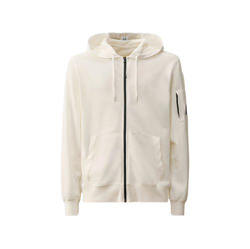C.P. Company Light Fleece Hooded Open Sweatshirt