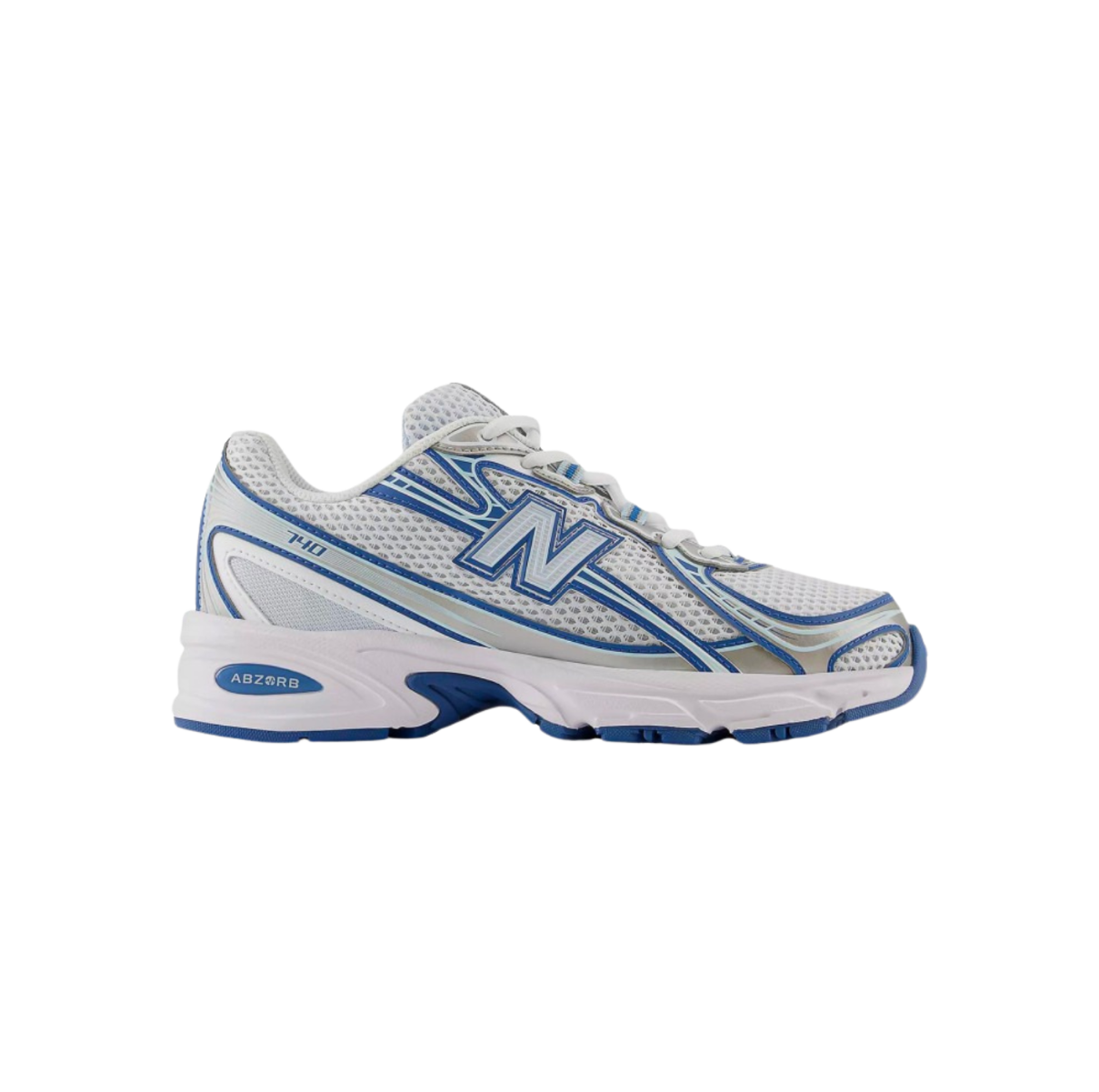 New Balance 740 White & Navy (GS)
