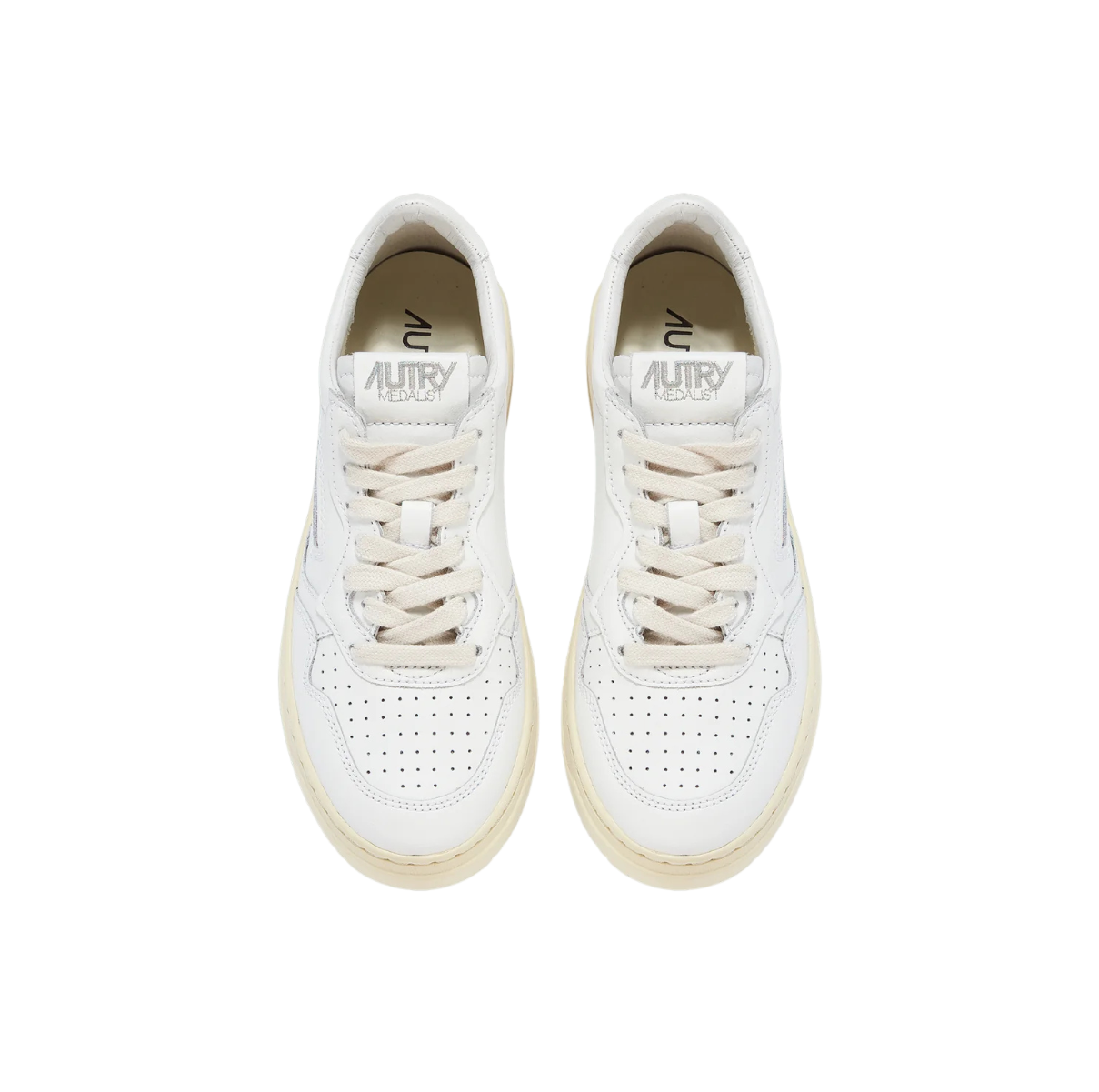 Autry Medalist Low Sneakers In White Leather