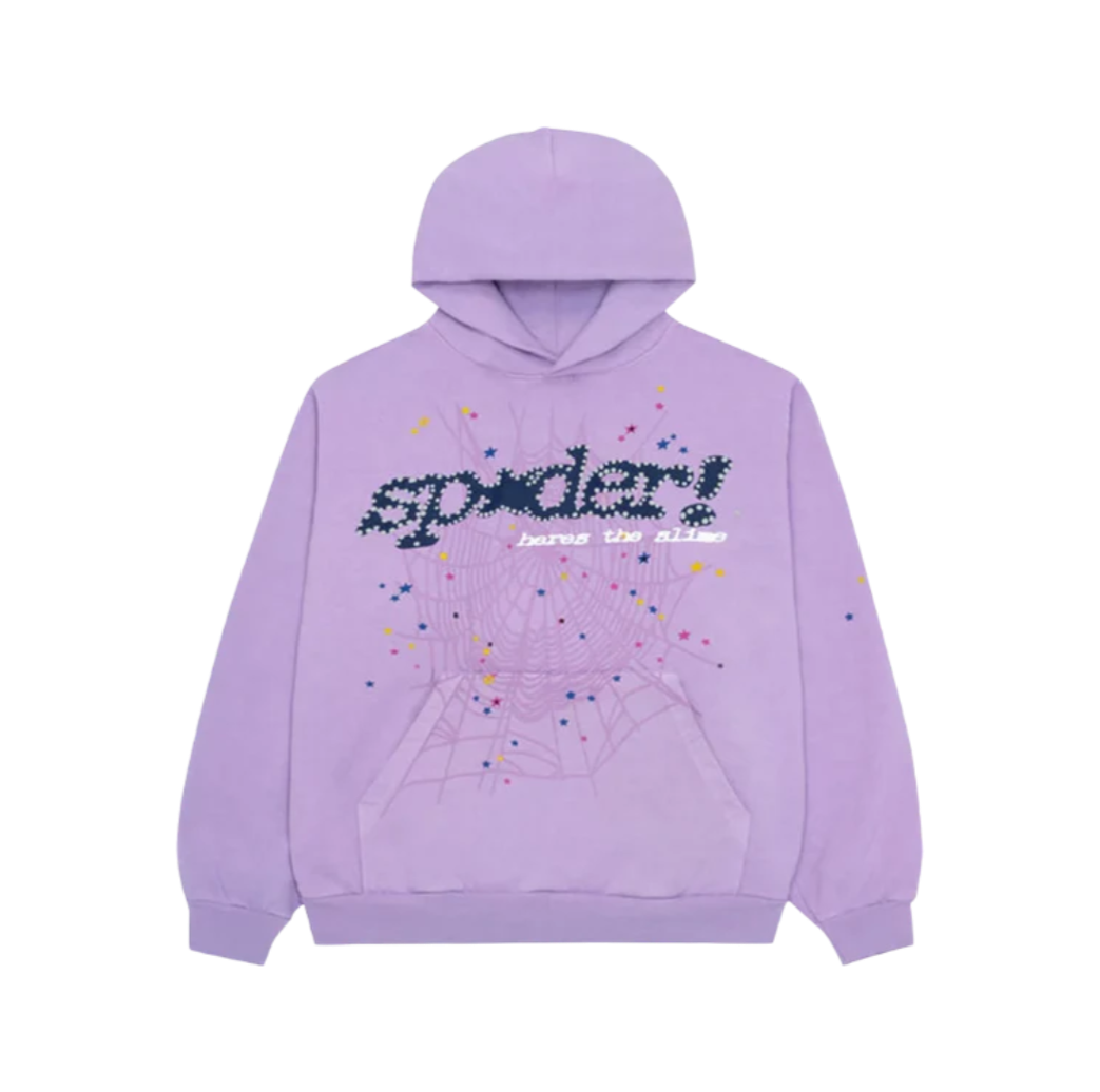 Sp5der Acai Hoodie Purple