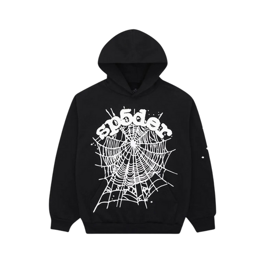 Sp5der OG Web Hoodie Black