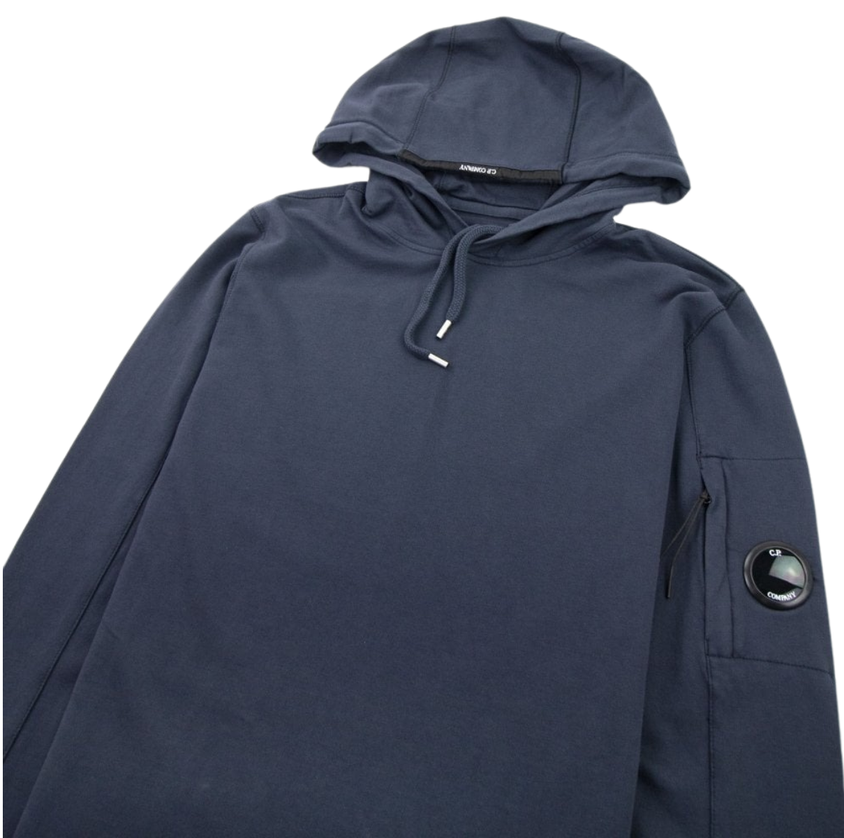 CP Company Sweatshirt Hooded Open Light Fleece Navy