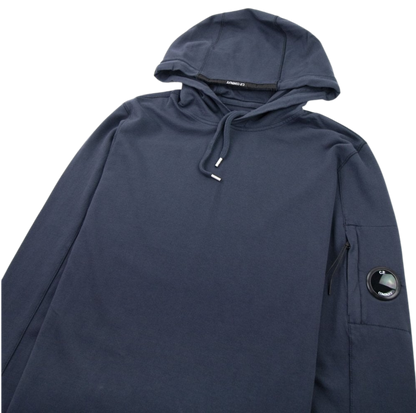CP Company Sweatshirt Hooded Open Light Fleece Navy