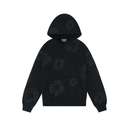 Denim Tears Cotton Wreath Hoodie Black Monochrome