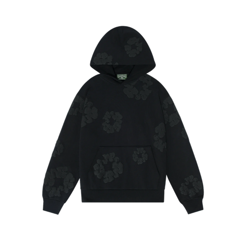 Denim Tears Cotton Wreath Hoodie Black Monochrome