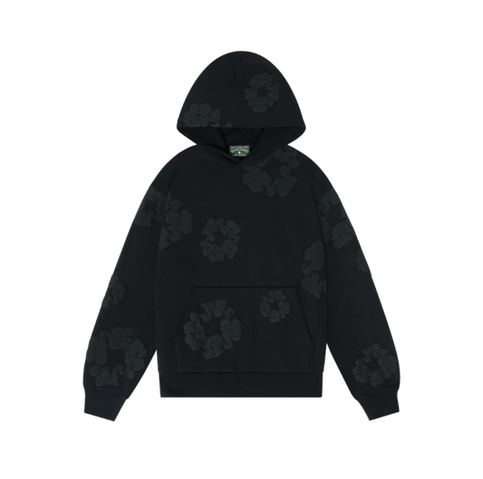 Denim Tears Cotton Wreath Hoodie Black Monochrome