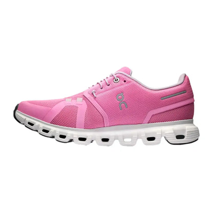 On Women's Cloud 6 Raspberry/White