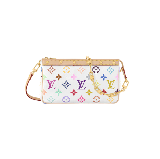 Louis Vuitton x Takashi Murakami Pochette Accessoires White Multicolored