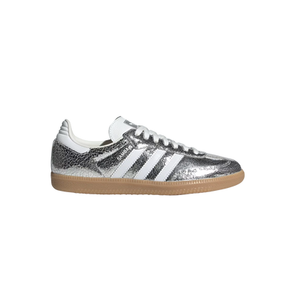 adidas Samba OG Silver Metallic Cracked Leather