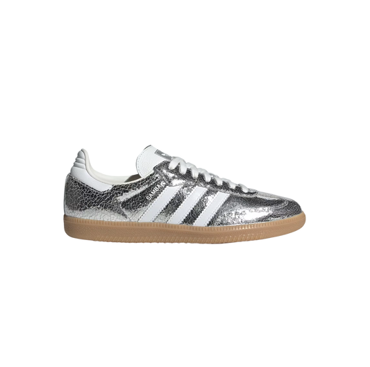 adidas Samba OG Silver Metallic Cracked Leather