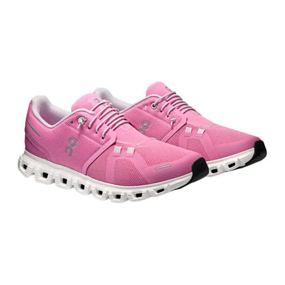 On Women's Cloud 6 Raspberry/White