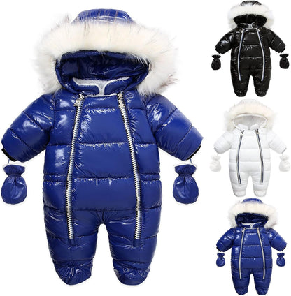 Baby Winter Snowsuit – Warm Hooded Jumpsuit