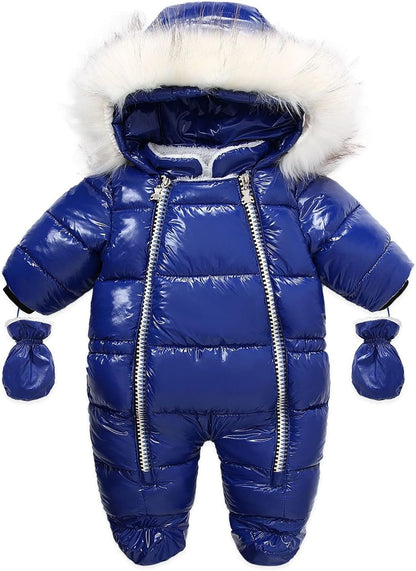 Baby Winter Snowsuit – Warm Hooded Jumpsuit