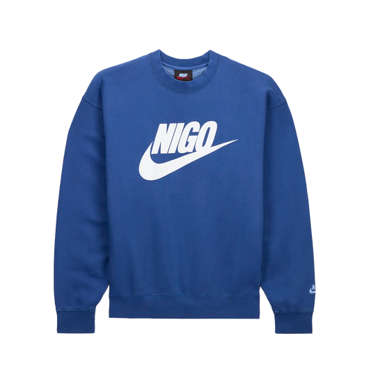 Nike x Nigo Fleece Crew Neck Sweatshirt Blue