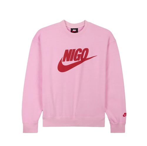 Nike x Nigo Fleece Crew Neck Sweatshirt Pink