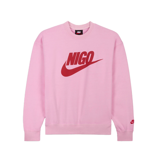 Nike x Nigo Fleece Crew Neck Sweatshirt Pink