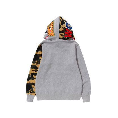 BAPE 1st Shark Camo Full Zip Hoodie (SS23) Grey