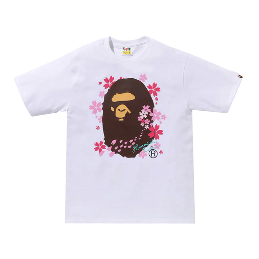 BAPE Sakura Ape Head Tee (SS24) White