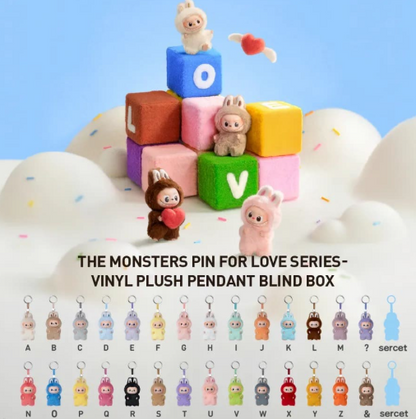 Pop Mart Labubu The Monsters Pin for Love Series (N-Z)