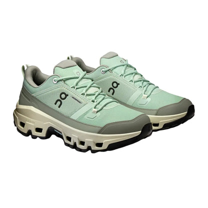 On Women's Cloudrock Low Waterproof Mineral/Aloe