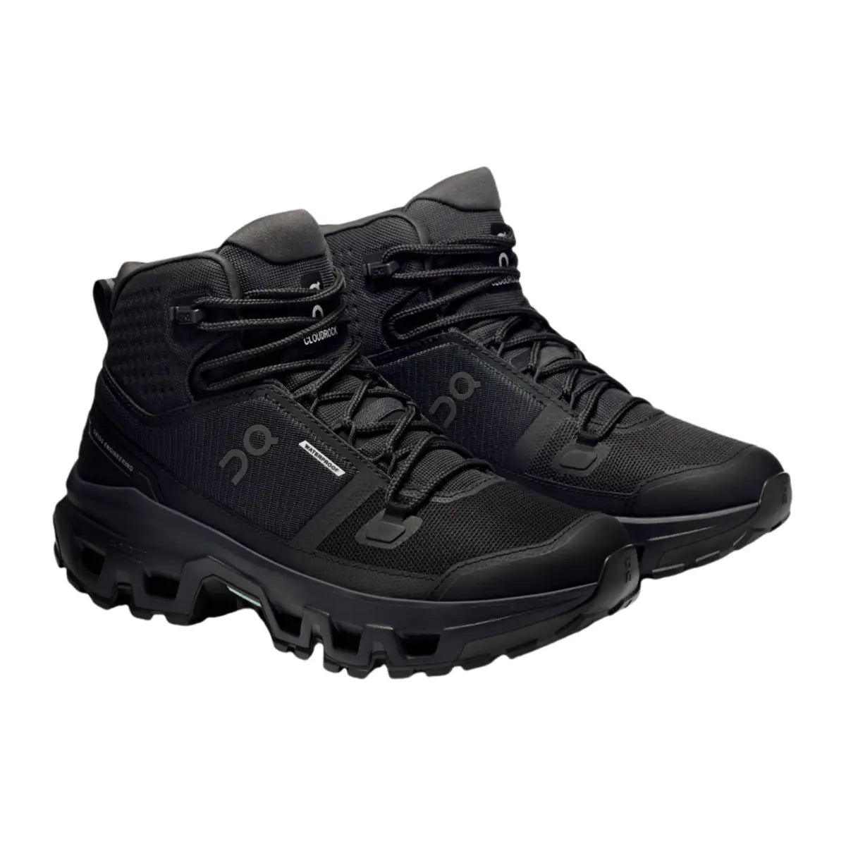 On Men's Cloudrock Mid Waterproof  Black/Black