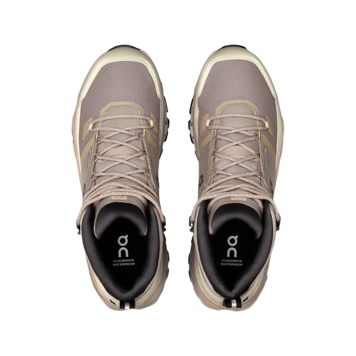 On Women's Cloudrock Mid Waterproof  Cinder/Desert