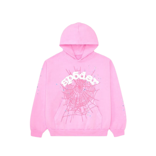 Sp5der OG Web Hoodie Pink