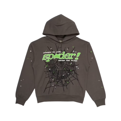 Sp5der Punk V2 Hoodie Slate Grey