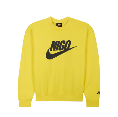 Nike x Nigo Fleece Crew Neck Sweatshirt Yellow