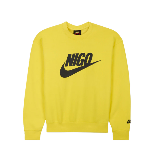 Nike x Nigo Fleece Crew Neck Sweatshirt Yellow