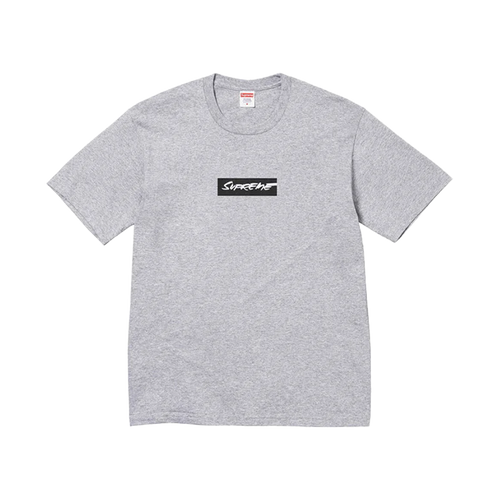 Supreme Futura Box Logo Tee Heather Grey