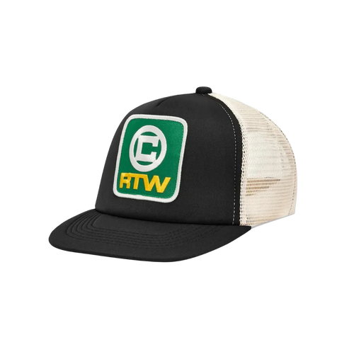 Corteiz Box Logo Trucker Black