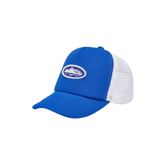 Corteiz Short Peak Trucker Hat Royal Blue