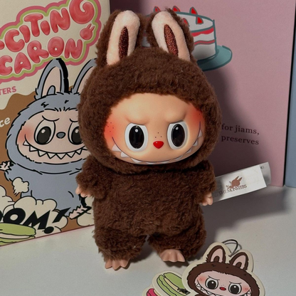 Labubu The Monsters Exciting Macaron Chestnut Cocoa Vinyl Plush Pendant