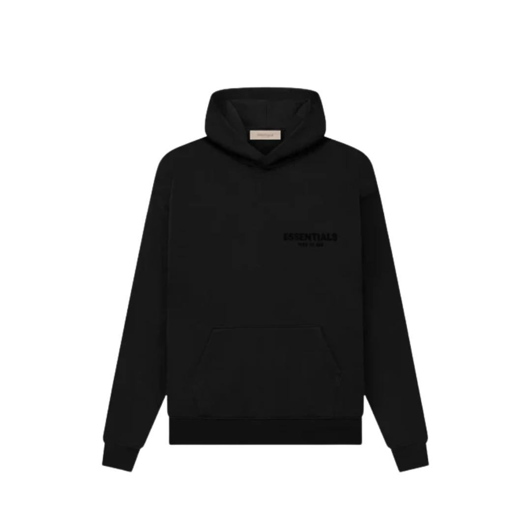 Essentials Pullover Chest Logo Hoodie Stretch Limo