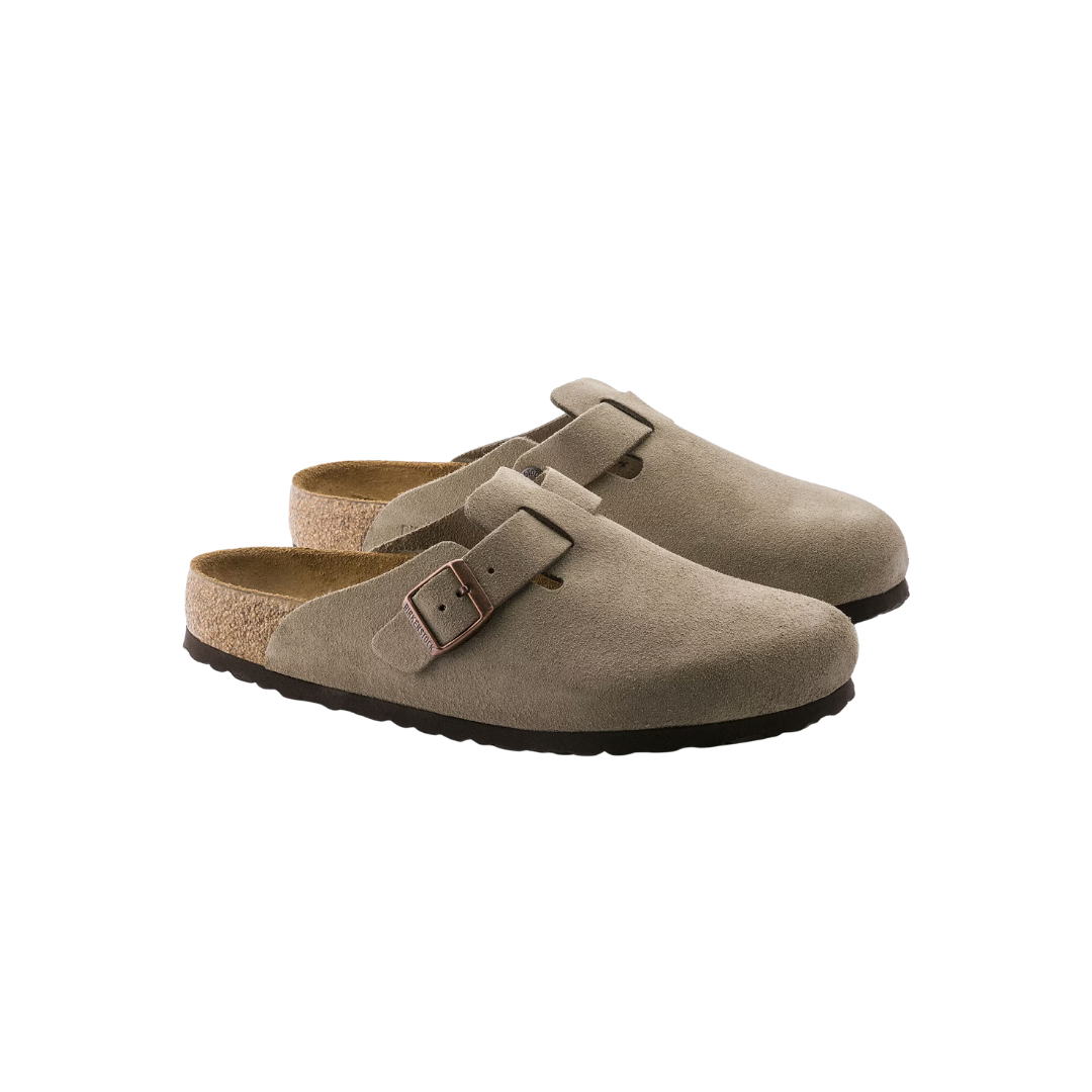Birkenstock Boston Soft Footbed Suede Taupe