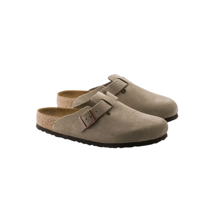 Birkenstock Boston Soft Footbed Suede Taupe