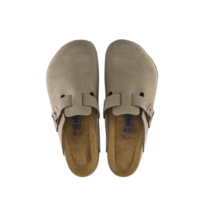 Birkenstock Boston Soft Footbed Suede Taupe