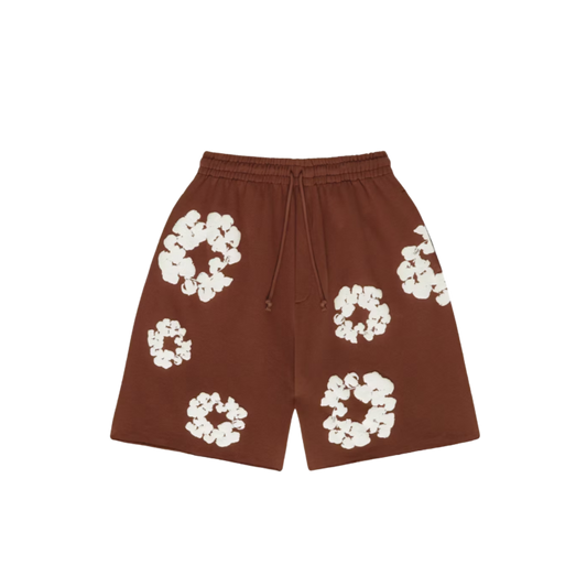 Denim Tears The Cotton Wreath Shorts Marrón