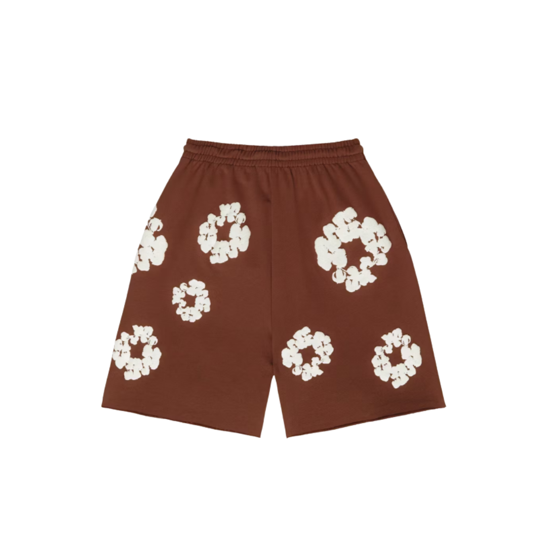 Denim Tears The Cotton Wreath Shorts Marrón
