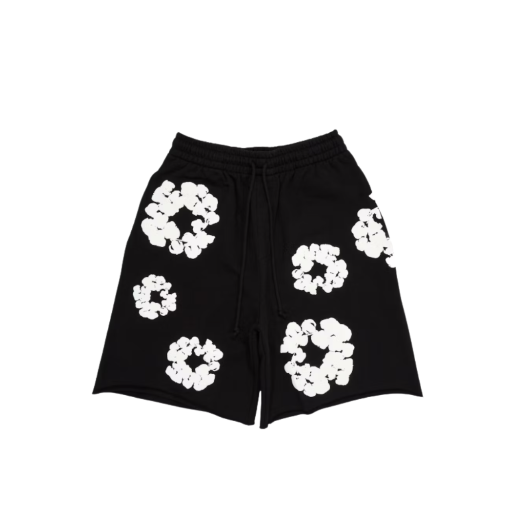 Denim Tears The Cotton Wreath Shorts Black