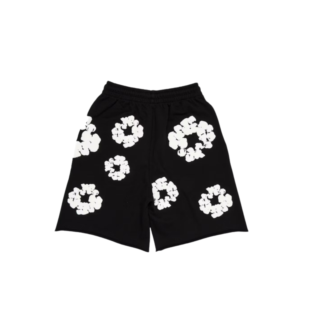 Denim Tears The Cotton Wreath Shorts Black