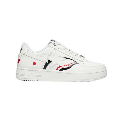 A Bathing Ape Bape Sta Low Shark Pack White