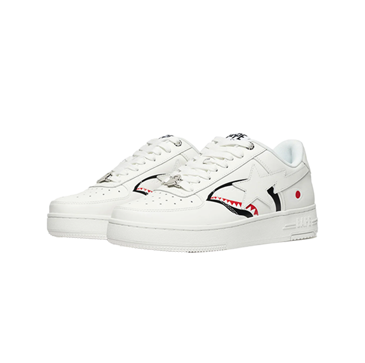A Bathing Ape Bape Sta Low Shark Pack White
