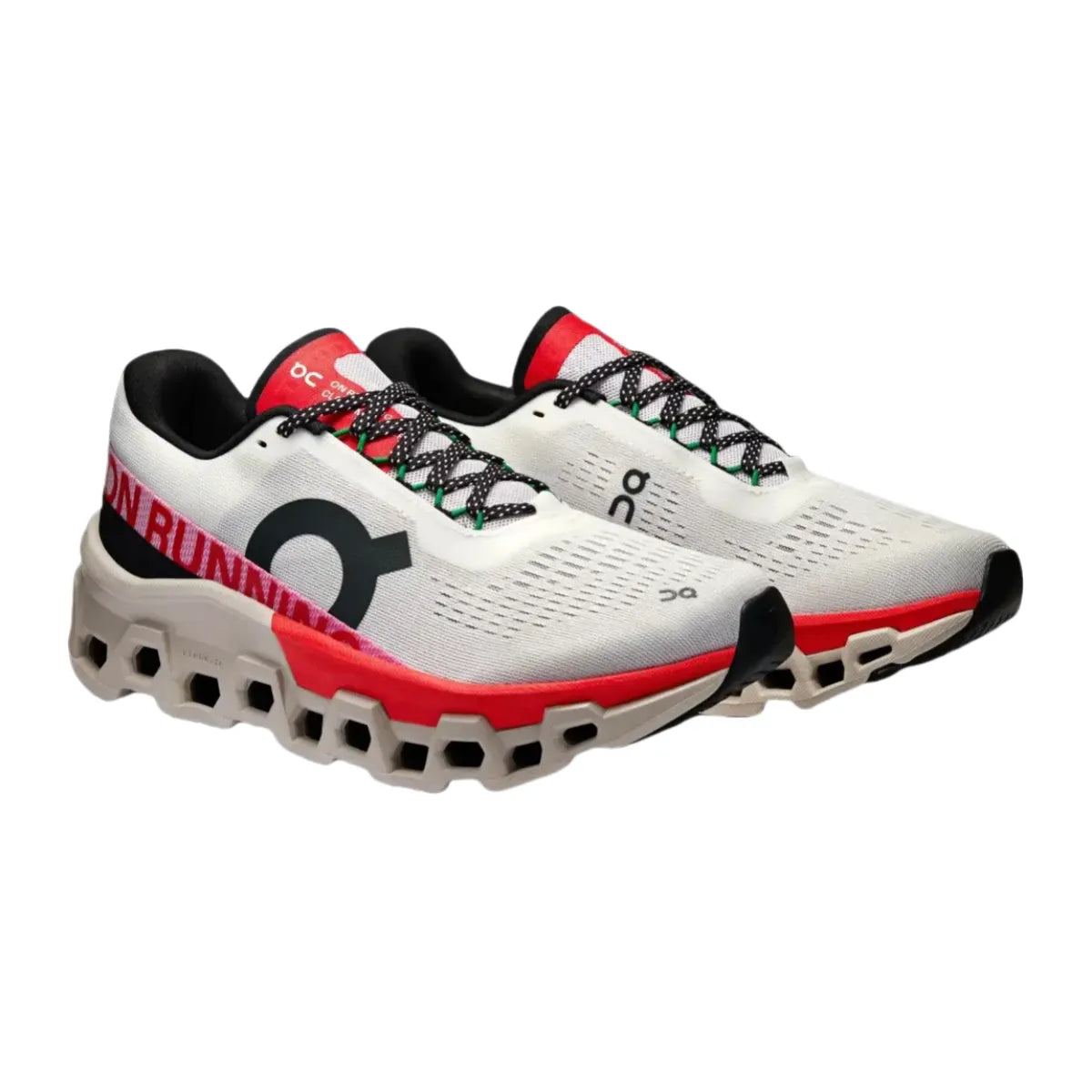 On Men's Cloudmonster 2   lvory/Red