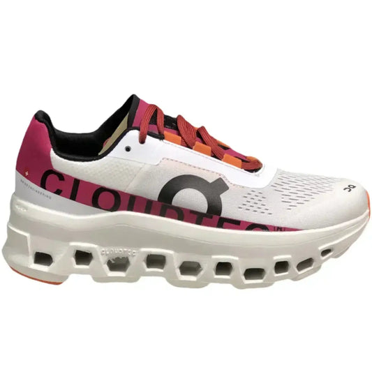 On Women's Cloudmonster  White/Pink